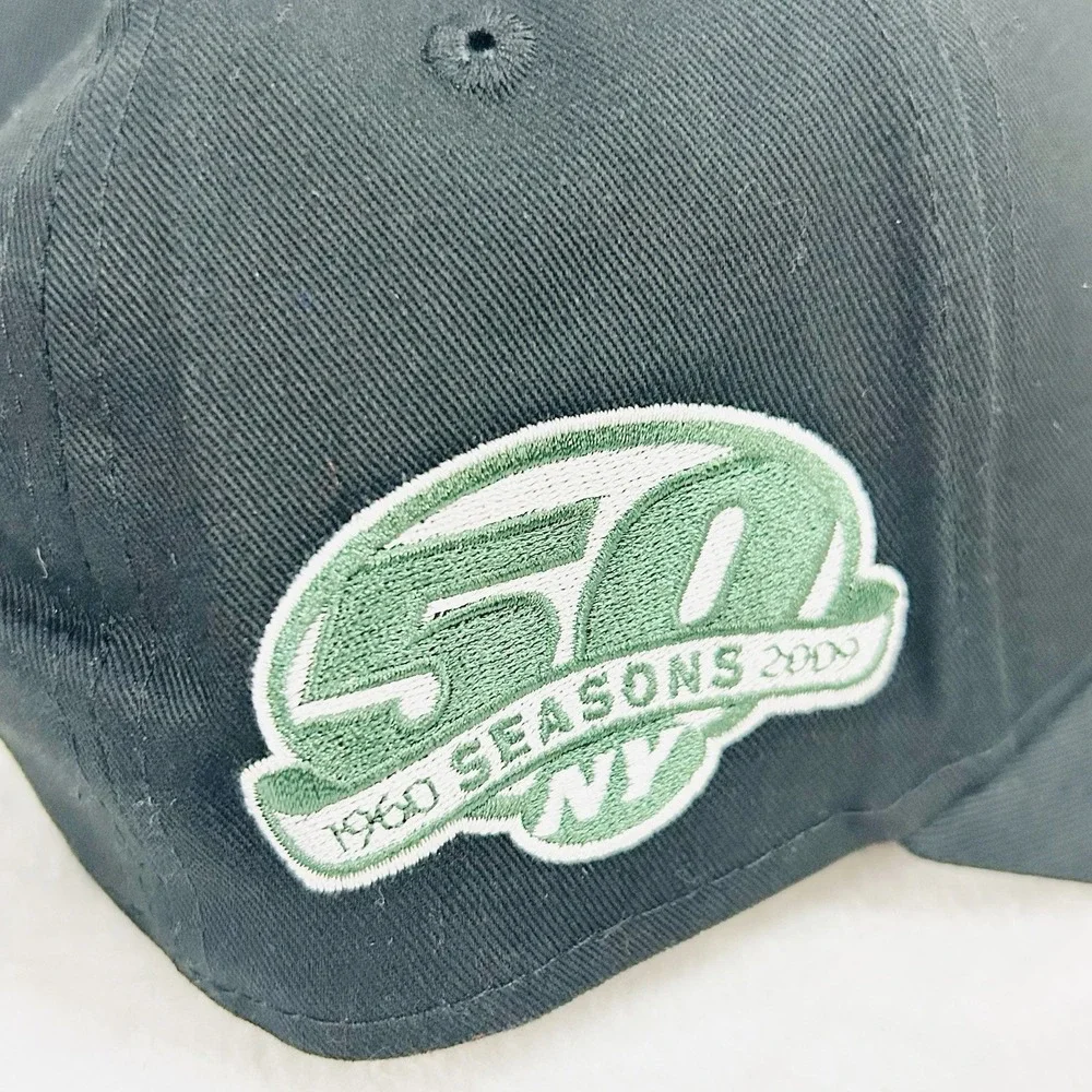 New Era New‎ York Jets A-Frame 50 Seasons 9FORTY Hat Cap Adjustable Snap Black